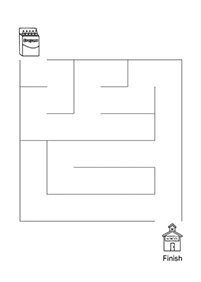 easy mazes for kids - worksheet 77