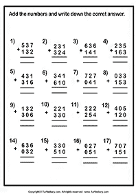 דפי עבודה בחשבון - חיבור - מעל 10 - דף מס. 19