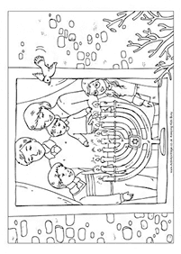 דפי צביעה לחנוכה להדפסה - עמוד 21