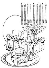 דפי צביעה לחנוכה להדפסה - עמוד 49