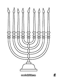 דפי צביעה לחנוכה להדפסה - עמוד 8