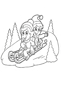 דפי צביעה לחורף - דף מס. 46