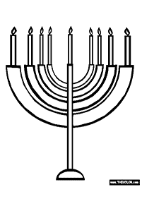 דפי צביעה לחנוכה להדפסה - עמוד 17