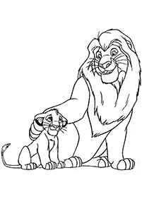דפי צביעה מלך האריות - דף מס. 16