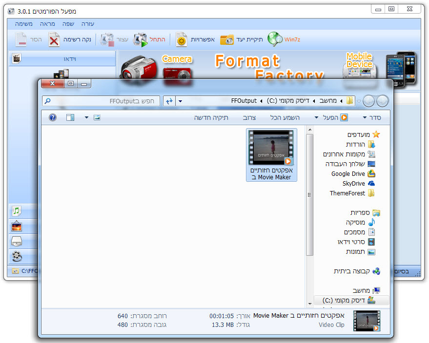 Format Factory - מדריך המרת קובץ וידאו 10