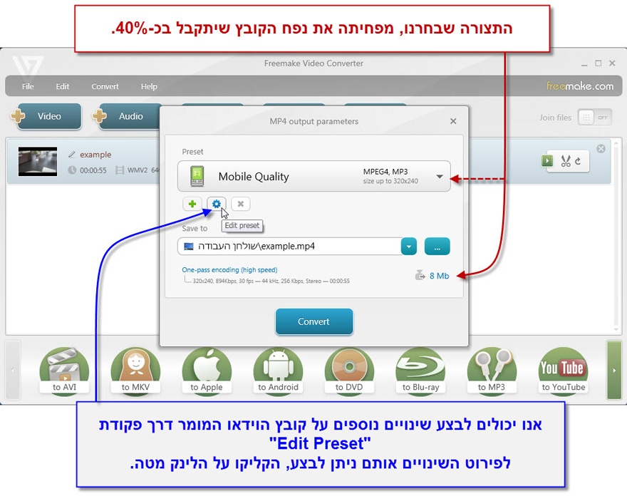 מדריך המרת קבצי וידאו עם Freemake Video Converter - 9