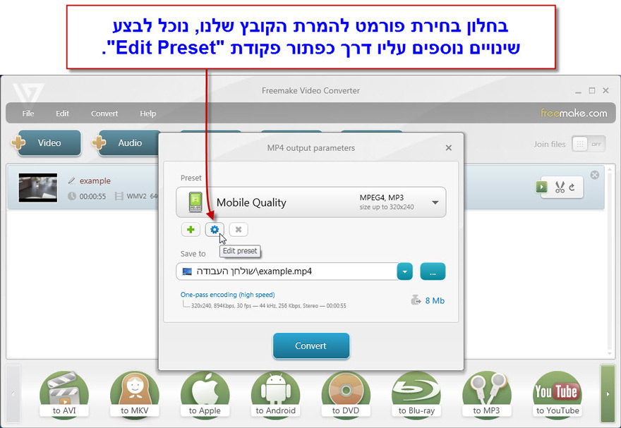 מדריך עריכת קובץ וידאו מתקדמת עם Freemake Video Converter - 1