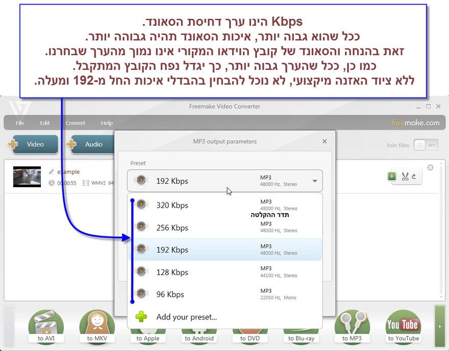 מדריך המרת וידאו ל mp3 עם Freemake Video Converter - 5