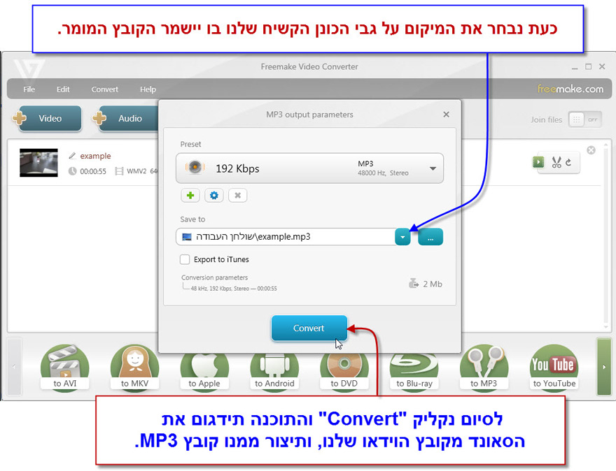 מדריך המרת וידאו ל mp3 עם Freemake Video Converter - 6