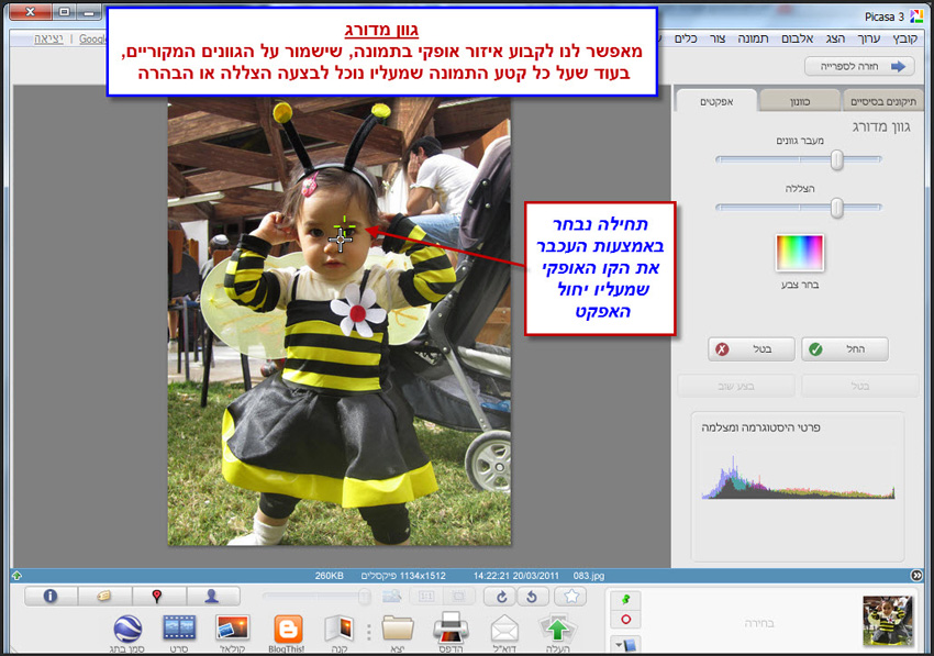 Picasa מסנן מדורג לצילומי שמיים 2