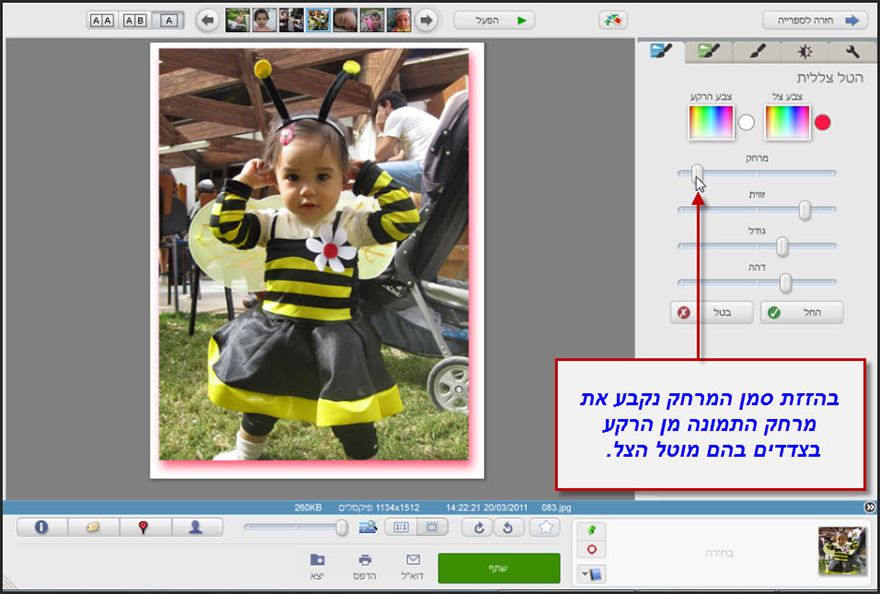 אפקט מסגרת עם צללית Picasa Photo Editor 3