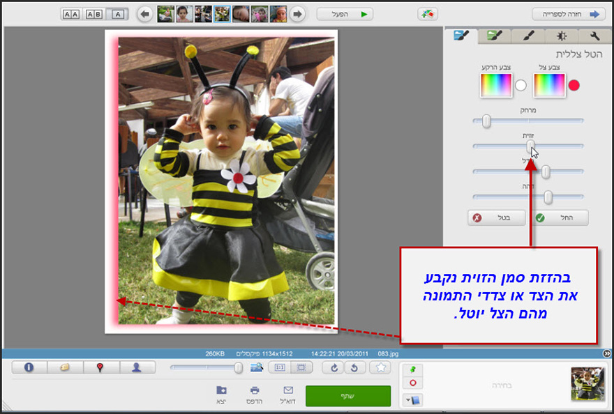 אפקט מסגרת עם צללית Picasa Photo Editor 4