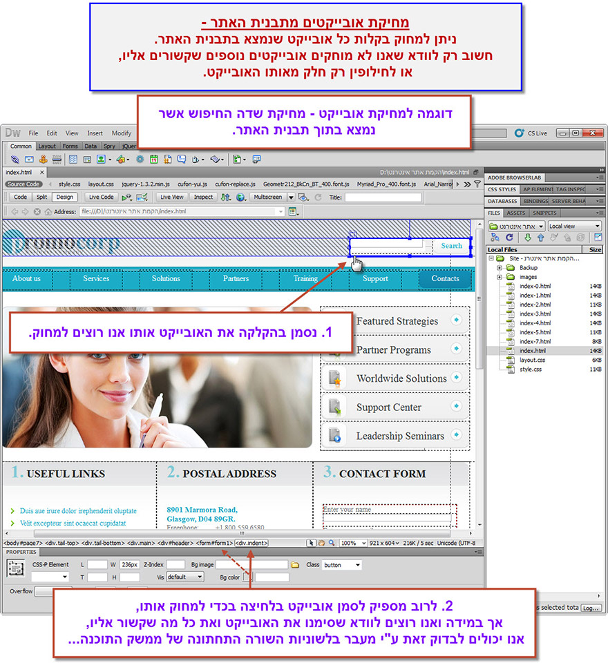 המדריך המקיף לבניית אתר - מדריך התאמה ראשונית של תבנית (טמפלט) לאתר - 14
