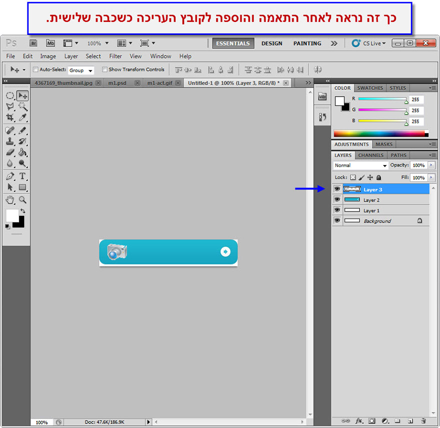 המדריך המקיף לבניית אתר - איך לשנות Rollover Button באתר - 21