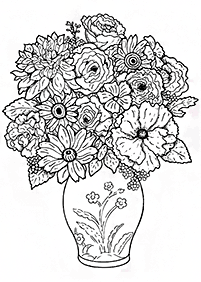 flower coloring pages - page 27