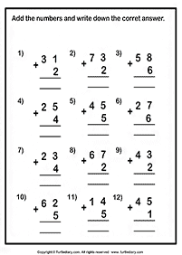 דפי עבודה בחשבון - חיבור - מעל 10 - דף מס. 15