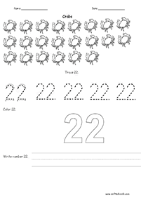 דפי עבודה מספרים - מספרים מעל 10 - דף מס. 12