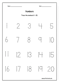 דפי עבודה מספרים - מספרים מעל 10 - דף מס. 17