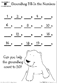 השלמת מספרים חסרים - דפי עבודה בחשבון - דף מס. 7