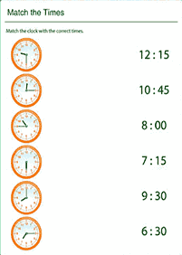 לימוד שעון - דפי עבודה להדפסה - דף מס. 51
