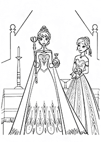 דפי צביעה אלזה ואנה - דף מס. 3