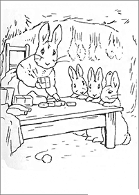 דפי צביעה ארנב - דף מס. 20