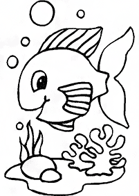 דפי צביעה דגים - דף מס. 35