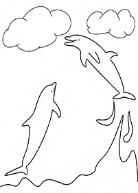 דפי צביעה דולפין - דף מס. 28