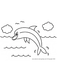 דפי צביעה דולפין - דף מס. 3