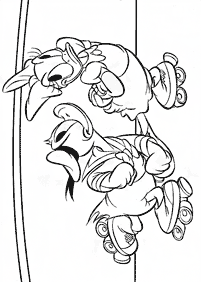 דפי צביעה דונלד דאק - דף מספר 21