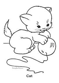 דפי צביעה של חתולים להדפסה - דף מספר 11