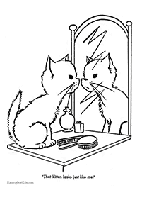 דפי צביעה של חתולים להדפסה - דף מספר 15