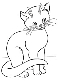 דפי צביעה של חתולים להדפסה  - דף מספר 43