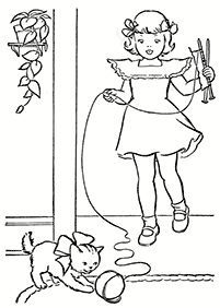 דפי צביעה של חתולים להדפסה - דף מספר 51