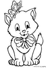 דפי צביעה של חתולים להדפסה - דף מספר 71