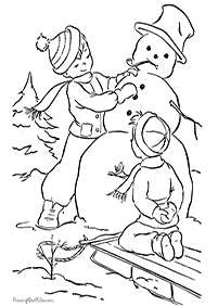 דפי צביעה לחורף - דף מס. 64