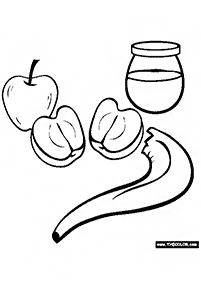 דפי צביעה לראש השנה - שופר דבש ותפוחים - דף מס' 5