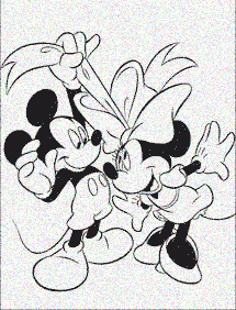 דפי צביעה מיקי מאוס - דף מספר 81