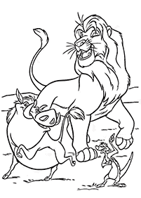 דפי צביעה מלך האריות - דף מס. 2