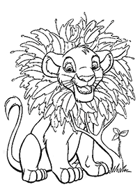 דפי צביעה מלך האריות - דף מס. 4