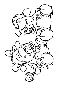 דפי צביעה של ניקי הכבשה - דף מס. 1