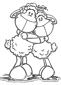 דפי צביעה של ניקי הכבשה - דף מס. 10