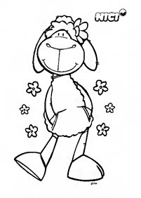 דפי צביעה של ניקי הכבשה - דף מס. 19