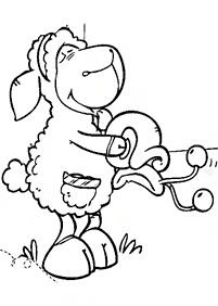 דפי צביעה של ניקי הכבשה - דף מס. 2