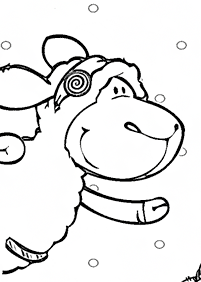 דפי צביעה של ניקי הכבשה - דף מס. 20