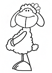 דפי צביעה של ניקי הכבשה - דף מס. 22