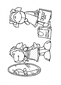 דפי צביעה של ניקי הכבשה - דף מס. 25