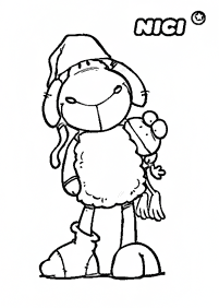 דפי צביעה של ניקי הכבשה - דף מס. 26