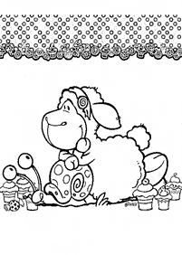 דפי צביעה של ניקי הכבשה - דף מס. 3