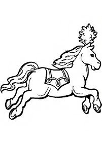 דפי צביעה סוסים - דף מס. 12